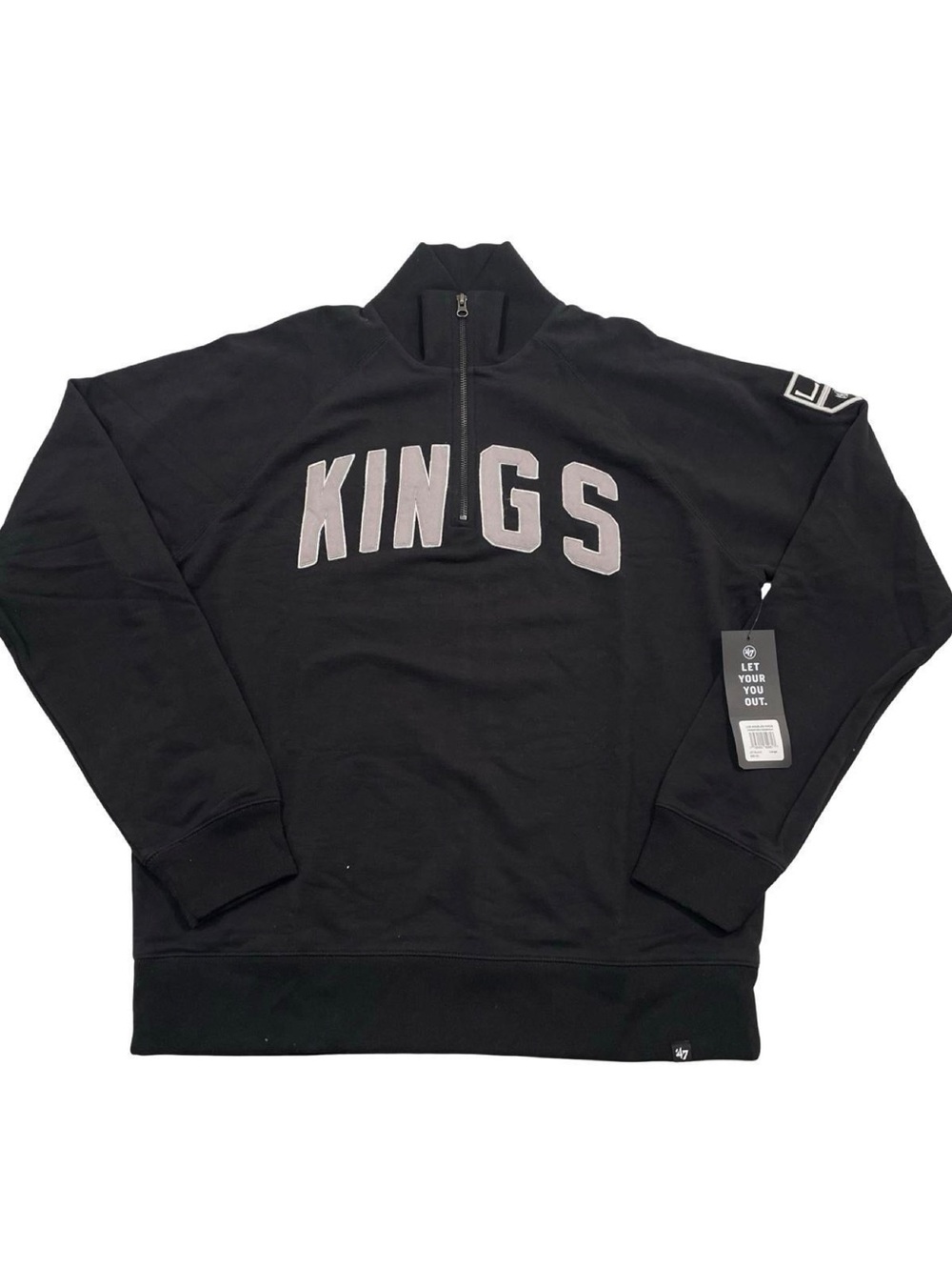 Brand ‘47 Los Angeles Kings Size L Black Quarter-Zip Pullover (Retail $85)
